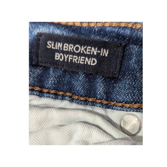 ✨ J.Crew Slim Broken-In Boyfriend Jeans Size 25  Medium Wash Raw Hem EUC - Picture 7 of 7